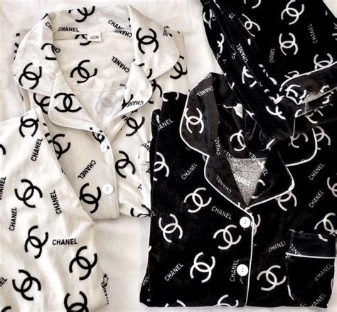 chanel pajamas set|Chanel bathrobe.